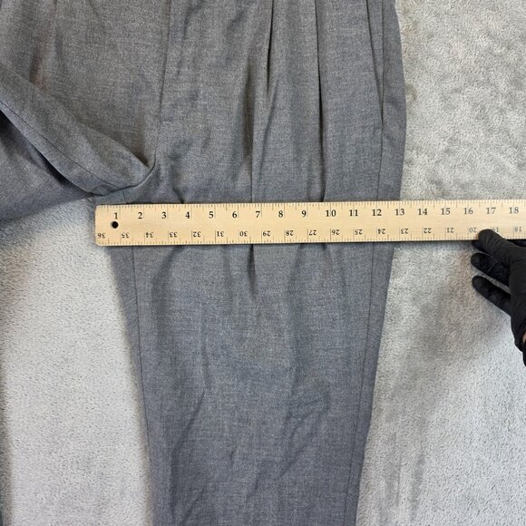 Banana Republic Pants Mens 36x32 Gray Slim Pleated Wool Blend Dress Trousers - Picture 6 of 14